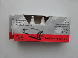 Schmelzsicherung DII T E27 10A gG 500 V 5 Stück