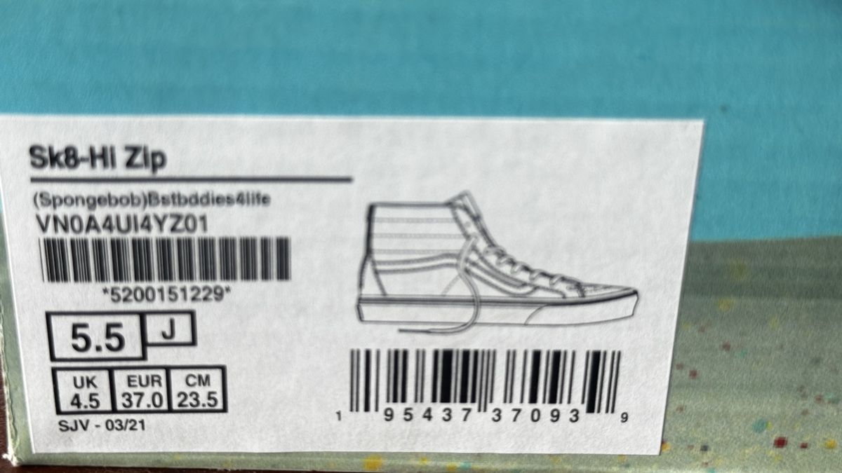 Vans Herrenschuhe: Vans Spongebob Squarepants X Sk8-HI ZIP – Gebraucht aus Spiez von White_73 7