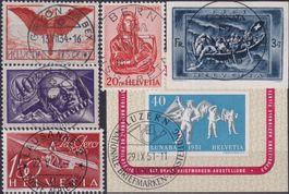 1923-86, Vollstempel-Sammlung Flugpost, Blöcke & Freimarken