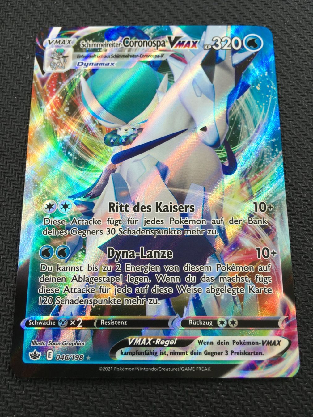 Pokémon Carte collezionabili: Pokémon - Schimmelreiter-Coronospa VMAX - CRE 046 - DE – Nuovo (secondo la descrizione) da St.Gallen venduto da Punktchen01