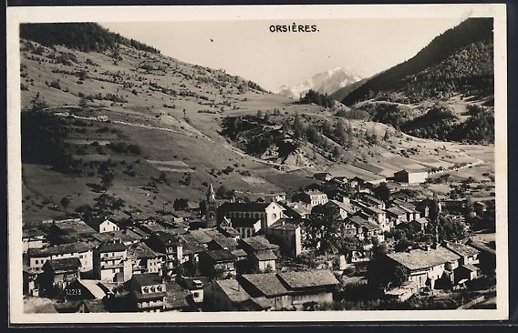 Cartes postales: Orsières, Totalansicht mit Gipfelblick – D'occasion à Berlin par bartko-reher
