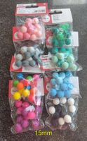 8 Pack rund Silikonperlen 15mm, pro Pack 14Stk mix Neu
