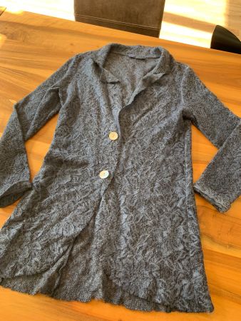 ANNA JUSTPER - lässiger blauer Mantel/Jacke Grüsse M