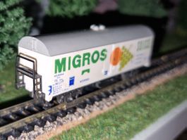 Spur N SBB Migros güterwaggon kleiner Mangel