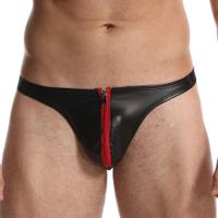 Sexy Künstleder Tanga  TG M*  mit RotZIP