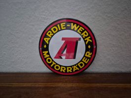 Emailschild Ardie Werke Motorrad Service Logo Emaille Schild