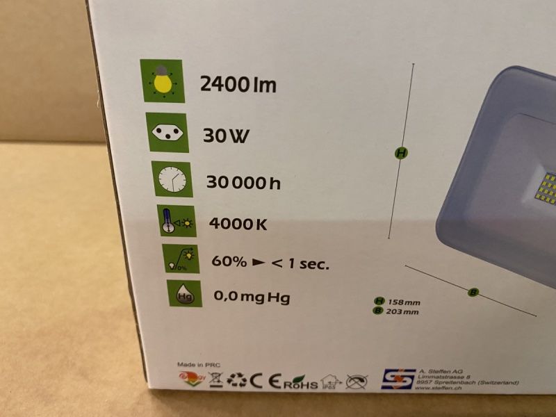 Lampade: LED Strahler 30W – Nuovo e nell'imballaggio originale da Necker venduto da liq24 7