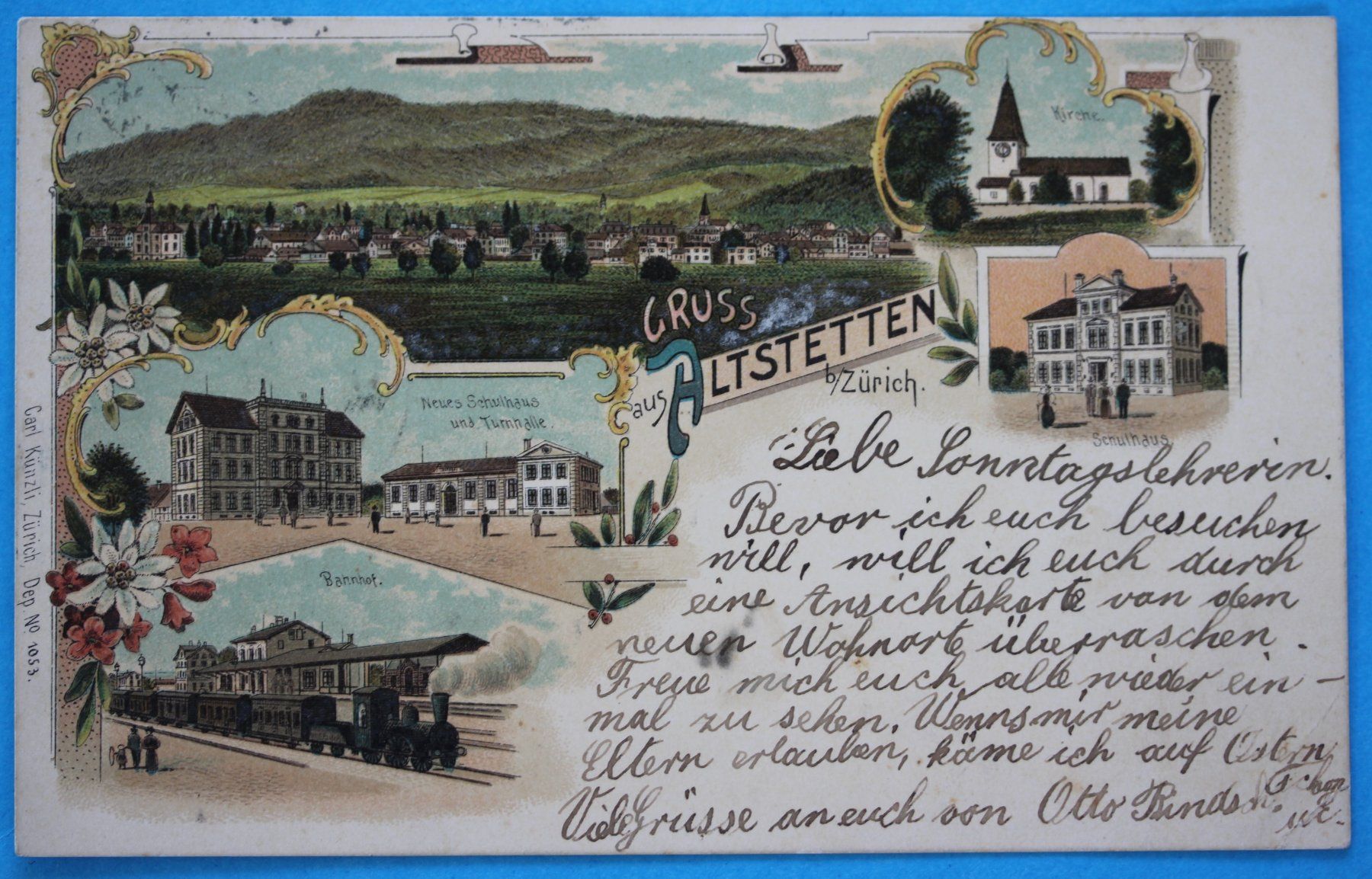 Cartoline postali: ALTSTETTEN LITHO AK – Usato da Lotzwil venduto da pirolh