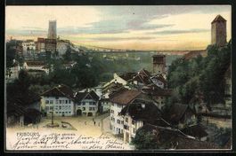 AK Fribourg, Vue générale, 1904