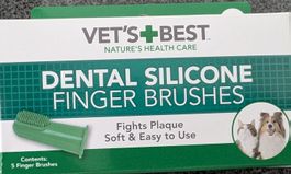 Vet's Best Dental Finger Brushes 4 Stk neu