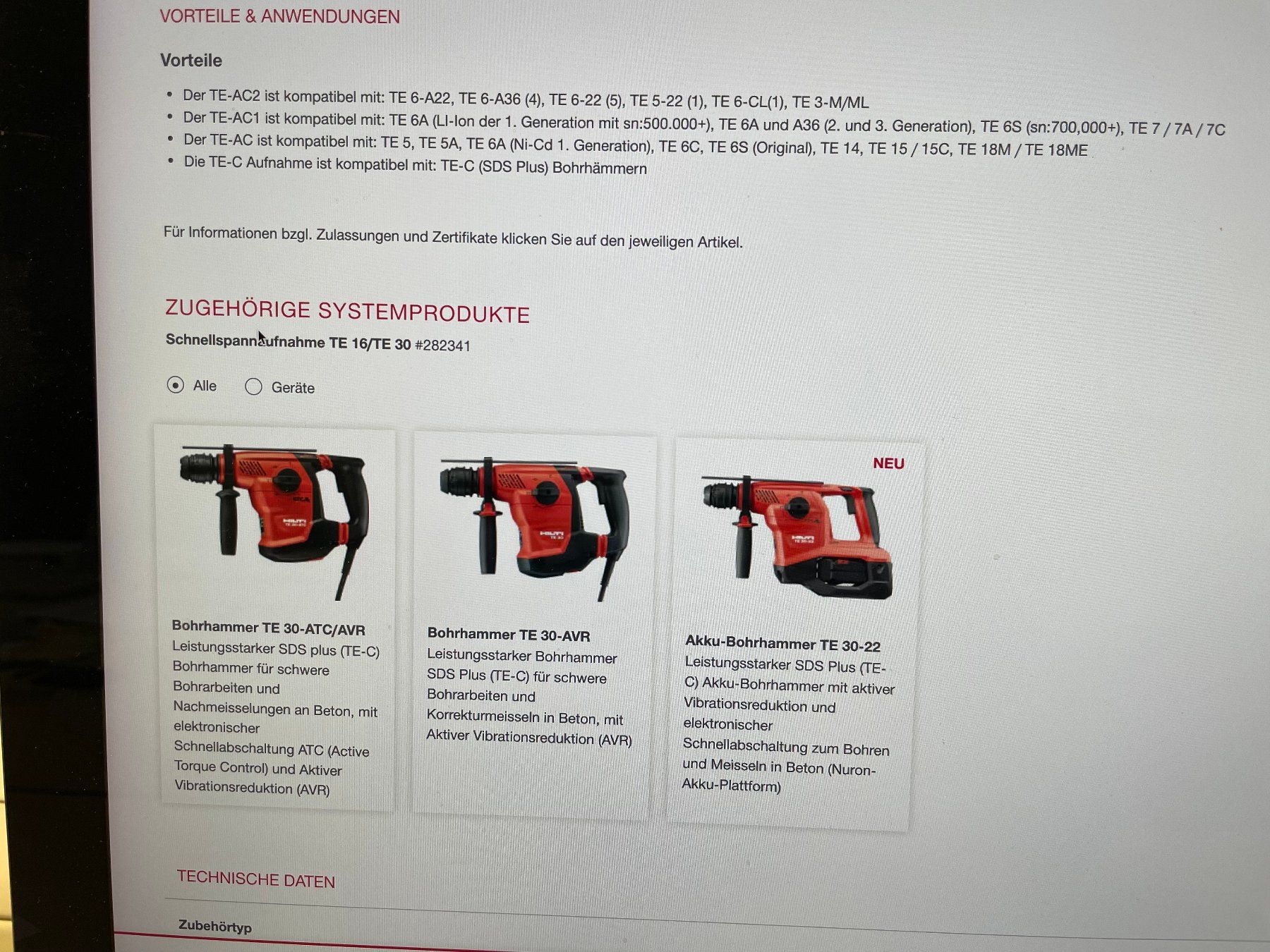 Hilti Trapani: Hilti Schnellspannfutter – Usato da Stein am Rhein venduto da fab_gsy9 3