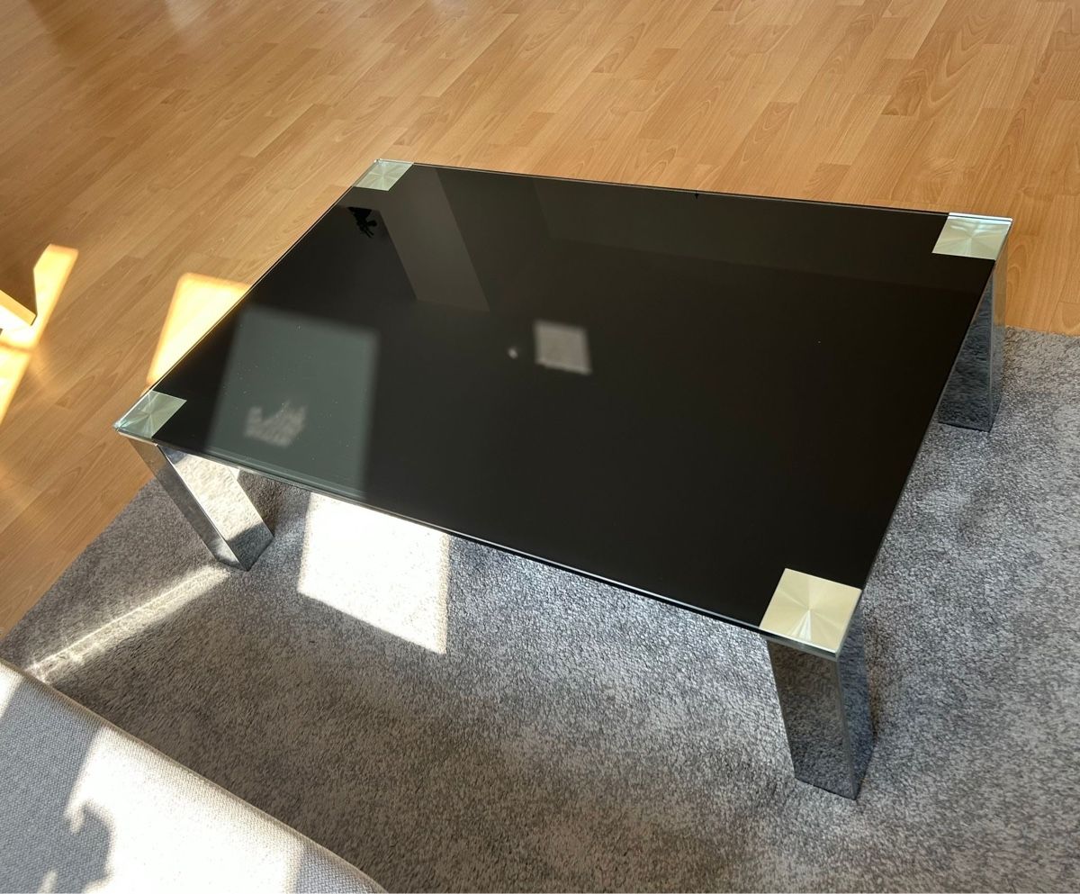 Livique Tavoli: Table basse design en verre noir et chrome – Usato da Biel/Bienne venduto da granitod 4
