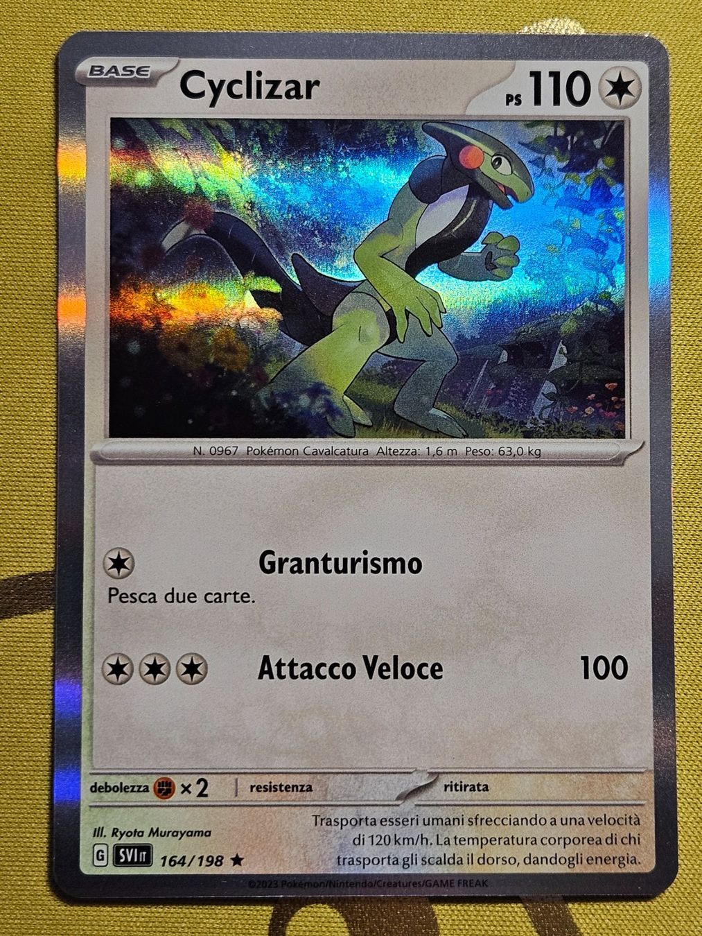 Pokémon Carte collezionabili: Scarlet & Violet - Cyclizar 164/198 IT – Usato da Bellinzona venduto da Pokemarco