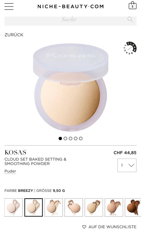 KOSAS cloud set baked setting powder (Gebraucht) in Langenbruck für CHF ...