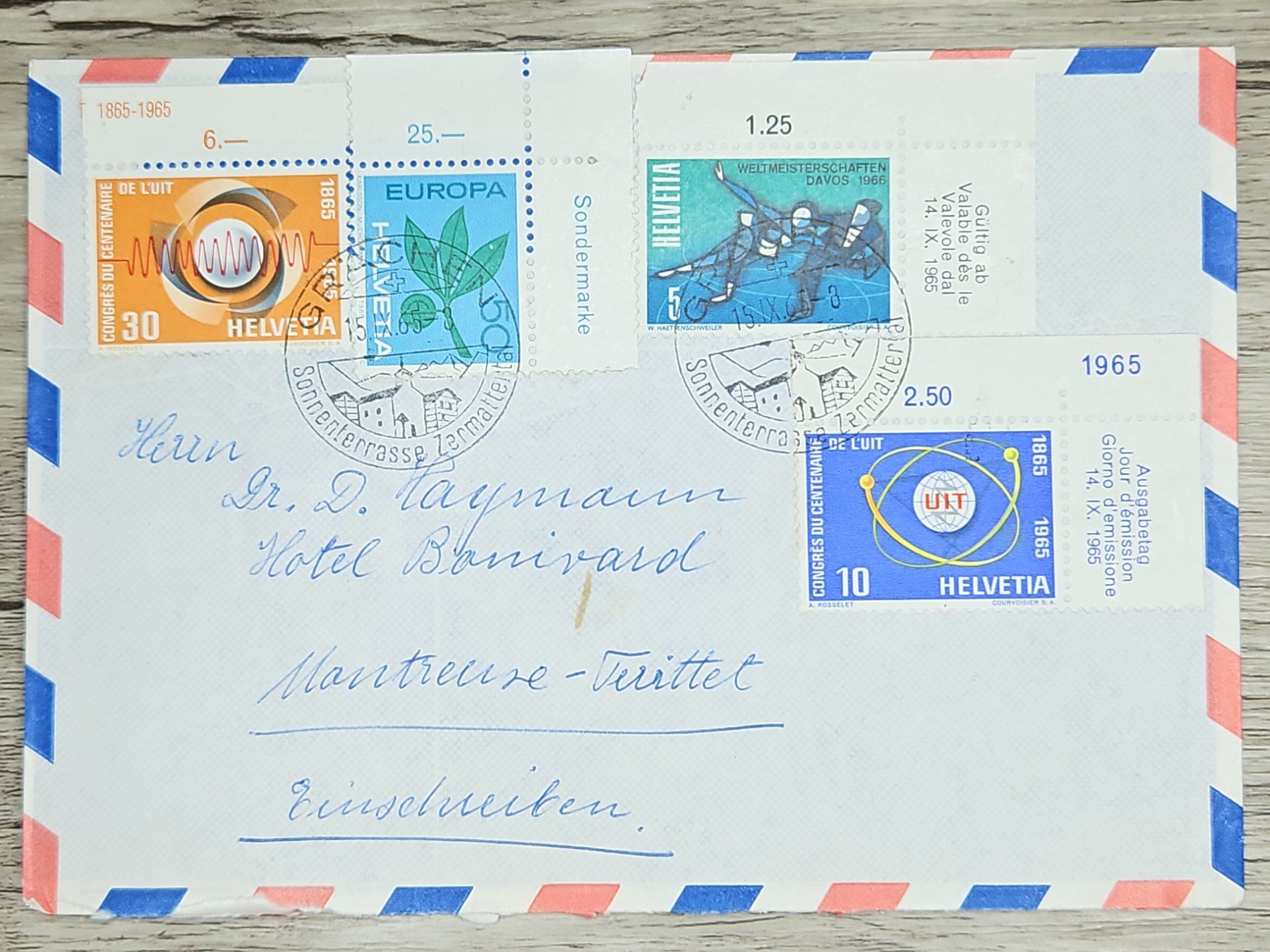 Tutti i francobolli: CL02 Enveloppe + Timbre Suisse 1965 – Usato da Cousset venduto da Patrick_Collections