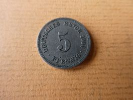 Dt. Reich 1906 A,  5 Pfennig