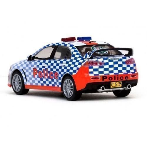 Mitsubishi Modellini d'auto: Mitsubishi Lancer Evolution X 2009-2016 "Police Australien – Nuovo e nell'imballaggio originale da Gerlafingen venduto da espero88 2