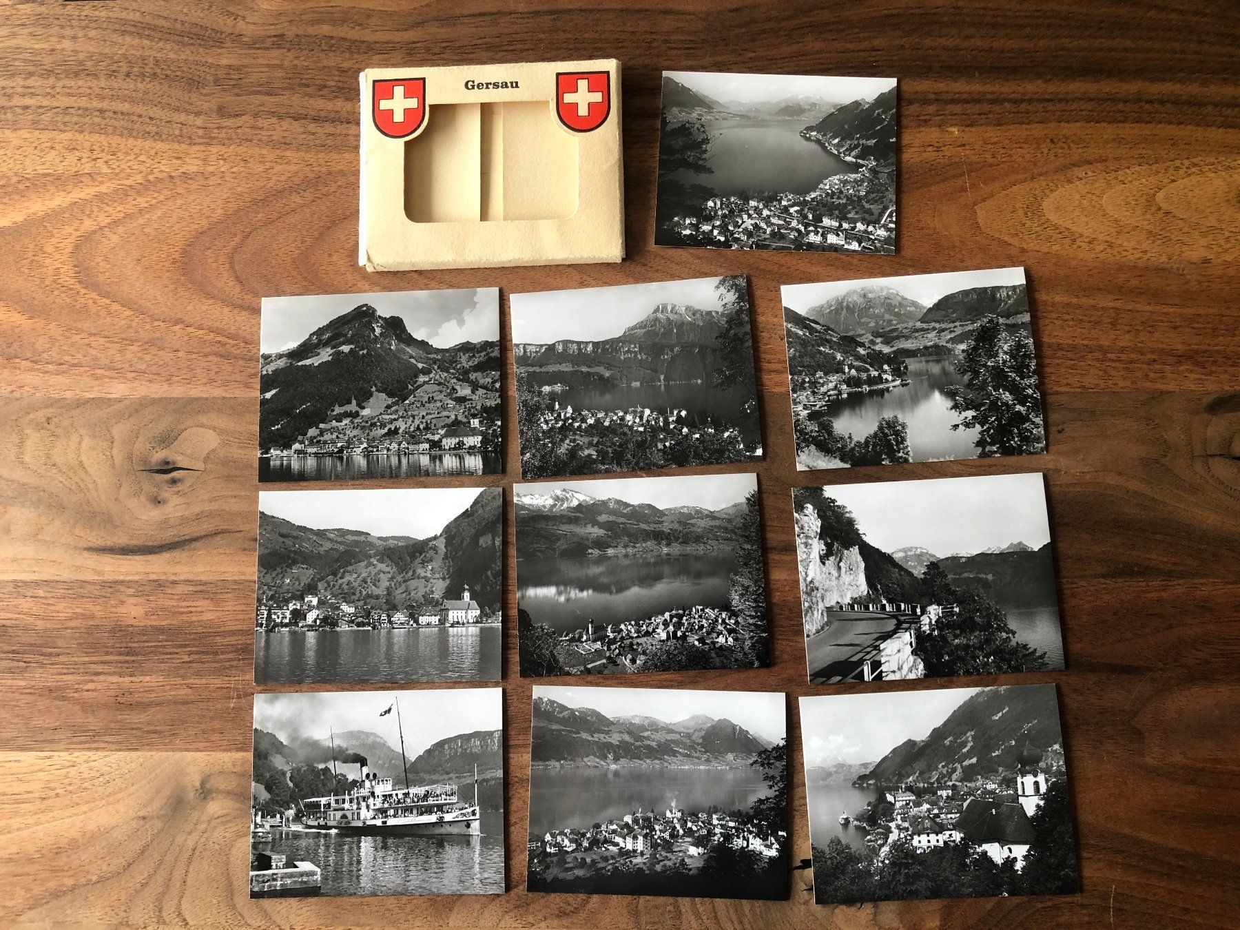 Cartoline postali: Alte Gersau Postkarten Sammlung, 10 Stk., Kleinformat 9x7 cm – Usato da Schötz venduto da Odpa 1