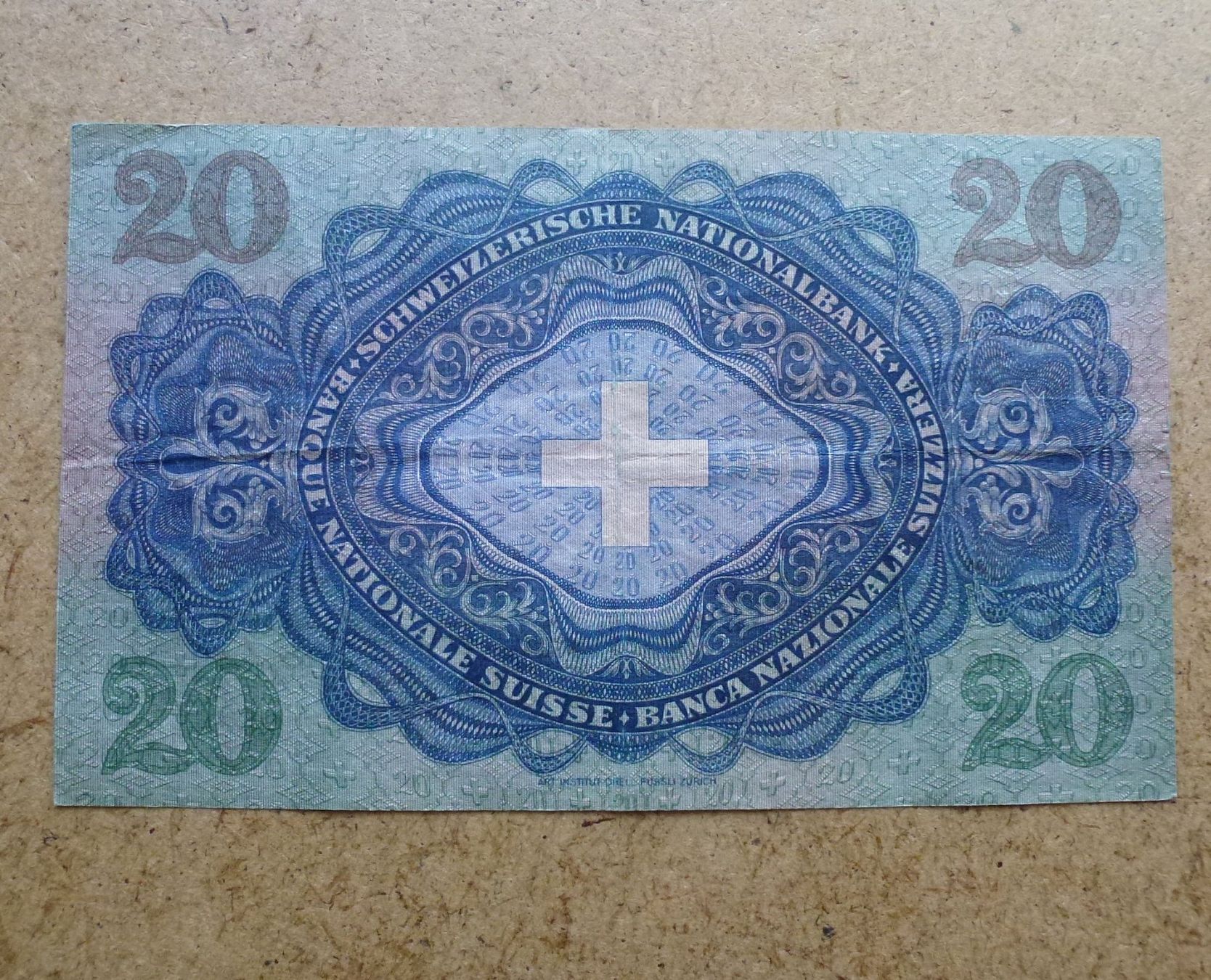 Banconote: ++ 20.- Franken 10. März 1938 – Usato da Walkringen venduto da Casablanca777 2