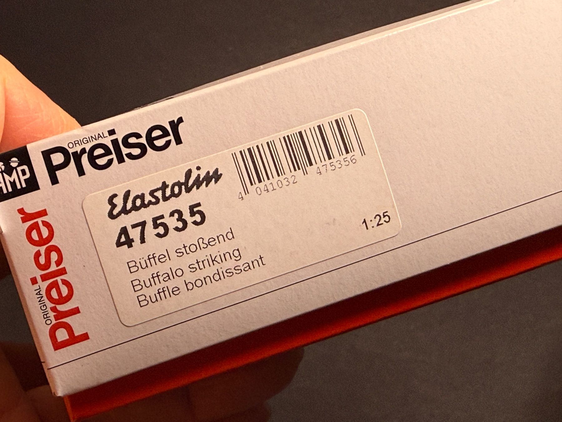 Preiser Statuette: Preiser Büffel Elastolin 47535, 47534 OVP, unbespielt, 1:25 – Usato da Ennetbaden venduto da mapa05 1