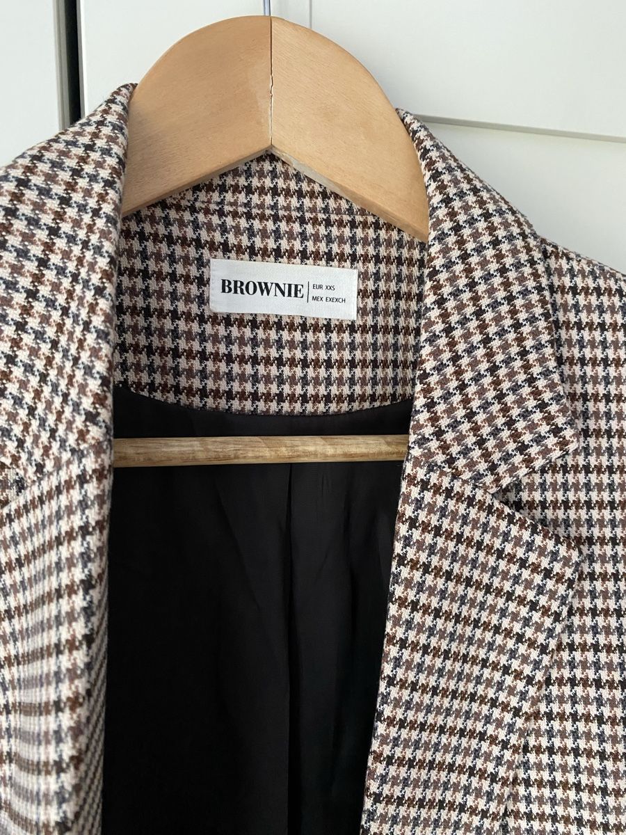 Giacche: Blazer élégant Pied-de-poule Marron Chic – Nuovo (secondo la descrizione) da Villars-sur-Glâne venduto da mel_6q5w 2