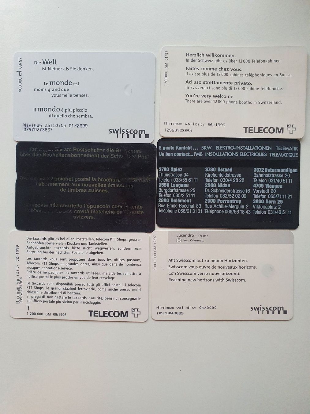 Swisscom Schede telefoniche: Set mit 6 Taxcards Swisscom BKW ISP AG – Usato da Biberist venduto da stang4eva 1