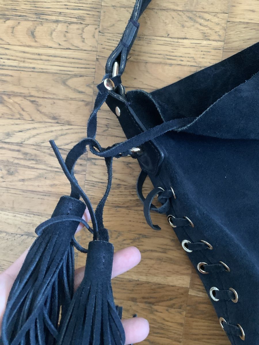 Borse da donna: Paul Kehl wildleder tasche blau – Usato da Zürich venduto da Nikuska32 3
