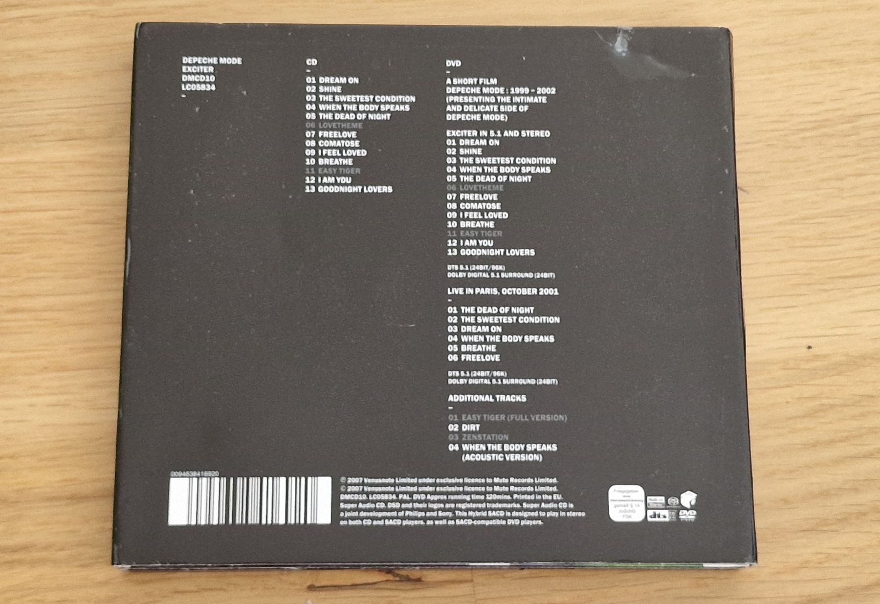 CD: Depeche Mode Exciter Sacd – Usato da Echichens venduto da aegis0129 1