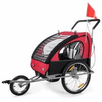 SAMAX Fahrradanhänger 2in1 Jogger Rot