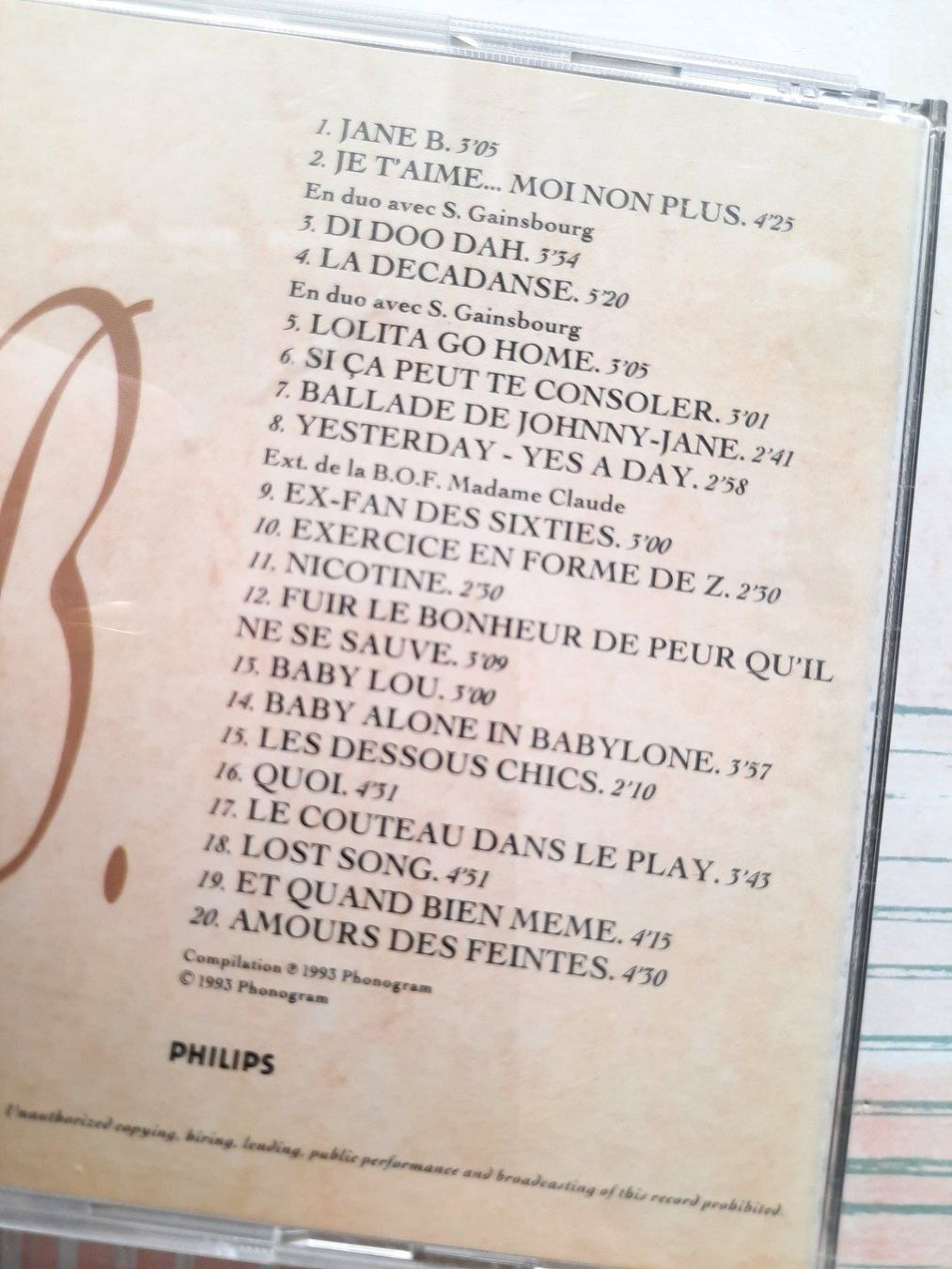 CD: Cd Jane Birkin - Jane B. – Usato da Pully venduto da bro_n52j 2