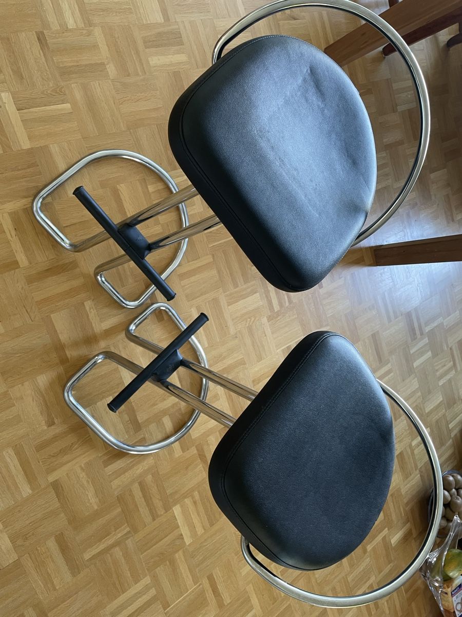 Interio Sgabelli: Zwei Barhocker. Chromstahl/Schwarz von Interio. – Usato da Basel venduto da Kamberly 9