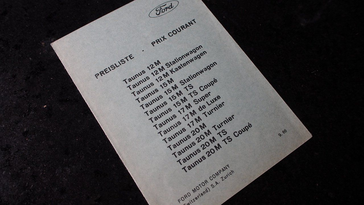 Ford Documenti: Ford Preisliste 9.1966 – Usato da Zofingen venduto da sosalinos01