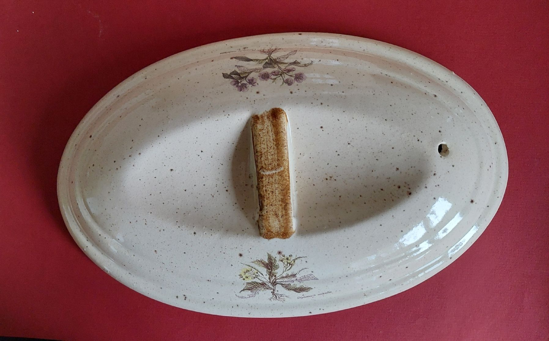 Elettrodomestici da cucina: Auflaufform mit Pflanzen bemalt. Mit Deckel. – Nuovo (secondo la descrizione) da Zizers venduto da Pinot55 2