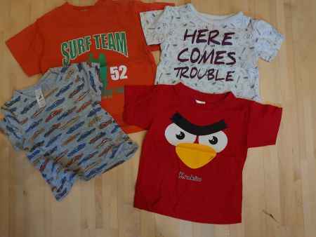 4x Kurzarmshirt Gr. 98
