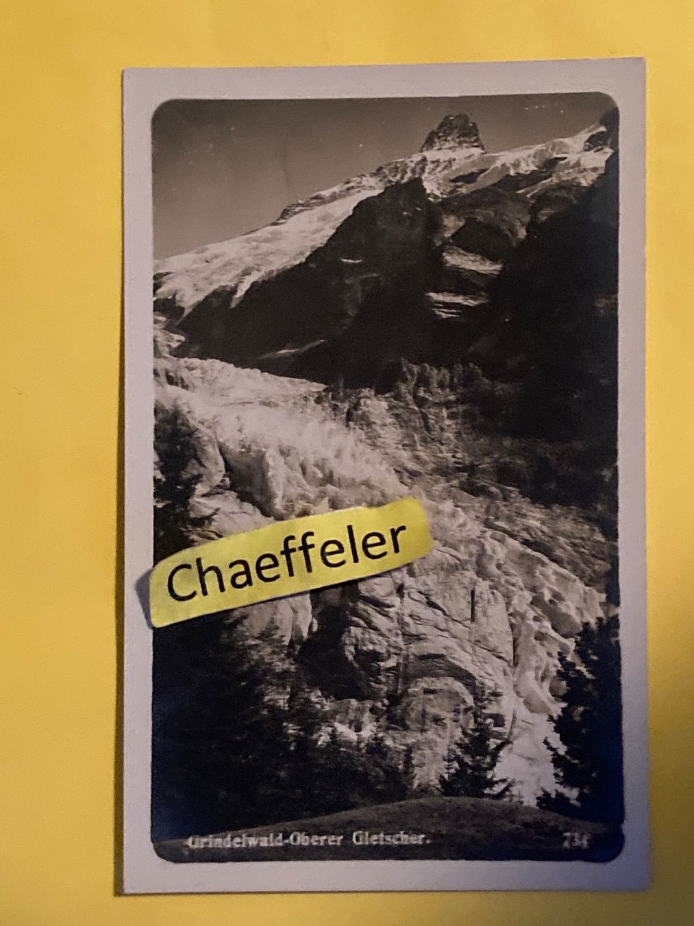 Cartoline postali: Grindelwald-Oberer Gletscher.  734 – Usato da Zürich venduto da Chaeffeler