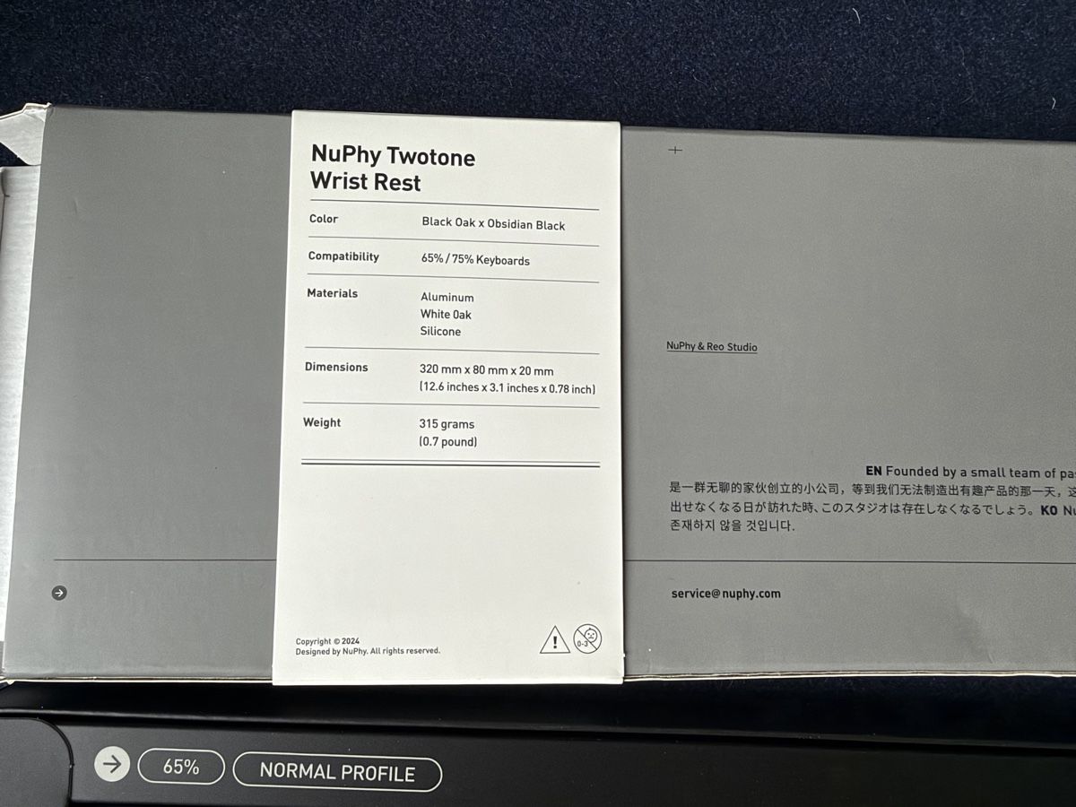 Claviers: NuPhy Wrist Rest (65/75%) – Neuf (Voir description) à Zürich par jankais3r 4