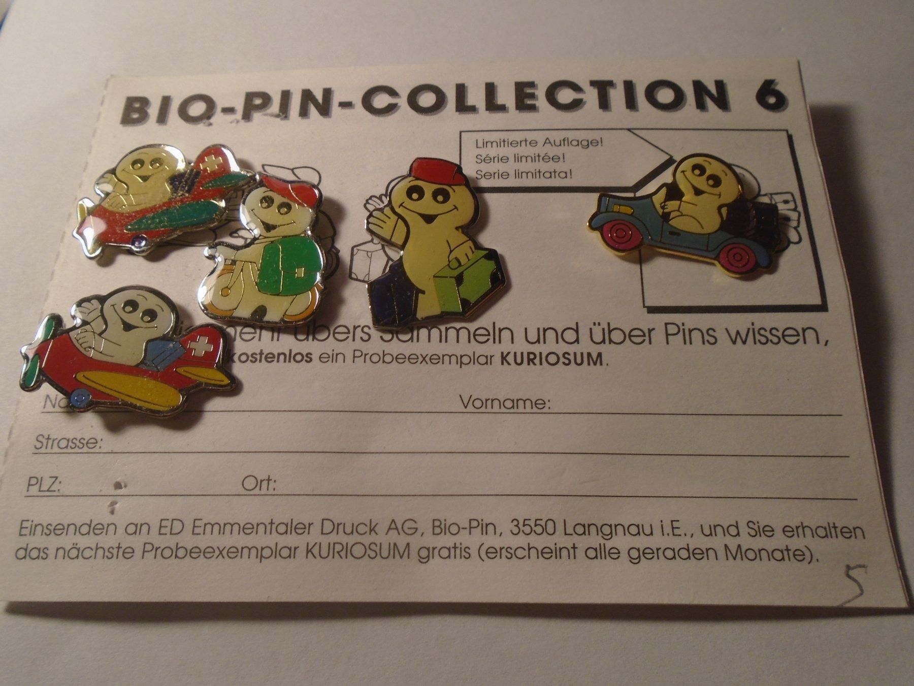 Maga Placchette & Badge: 5 ver Bio Maga Pins (5) – Usato da Winterthur venduto da Beli2000
