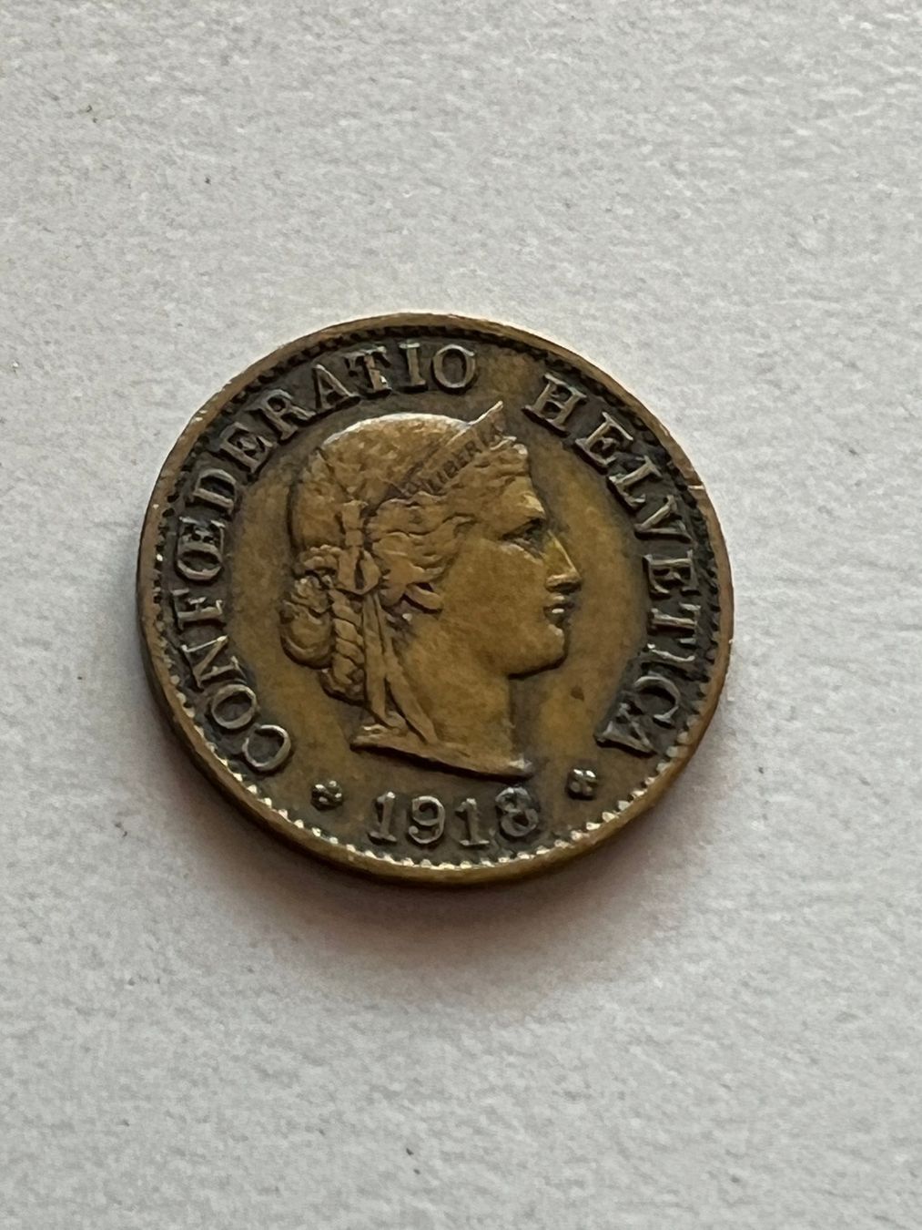 Tutti le monete: 5 Rp. 1918 Messing – Usato da Schötz venduto da Odpa