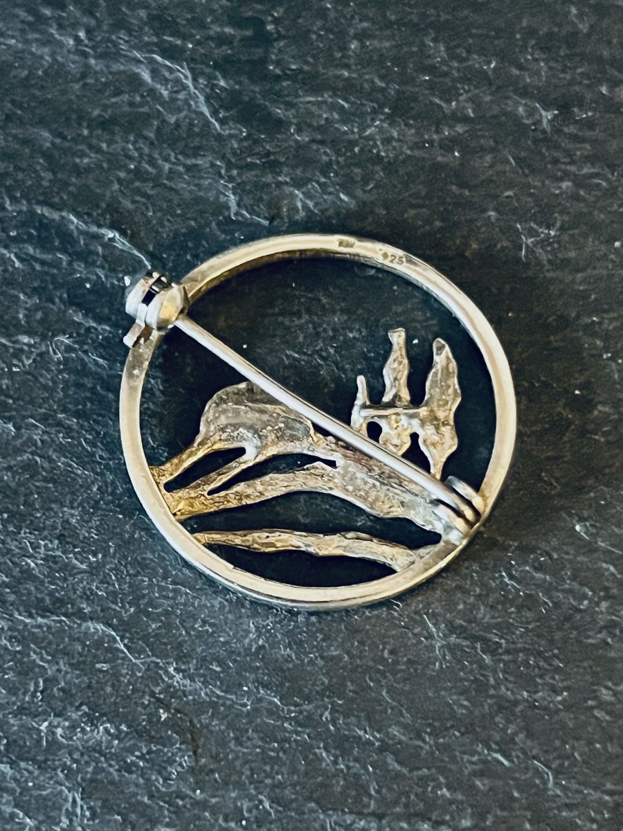 Broches & Aiguilles: Vintage Sterling Silver & Gold Landscape Design Brooch – D'occasion à Rüschlikon par topswissvintage 1