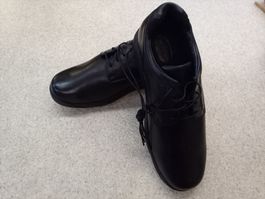 Neuwertige Xelero Herrenschuhe Gr. 45 schwarz Leder - Schuh