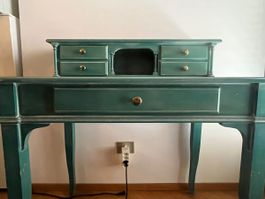 Bureau avec chaise style ancien vert bon état