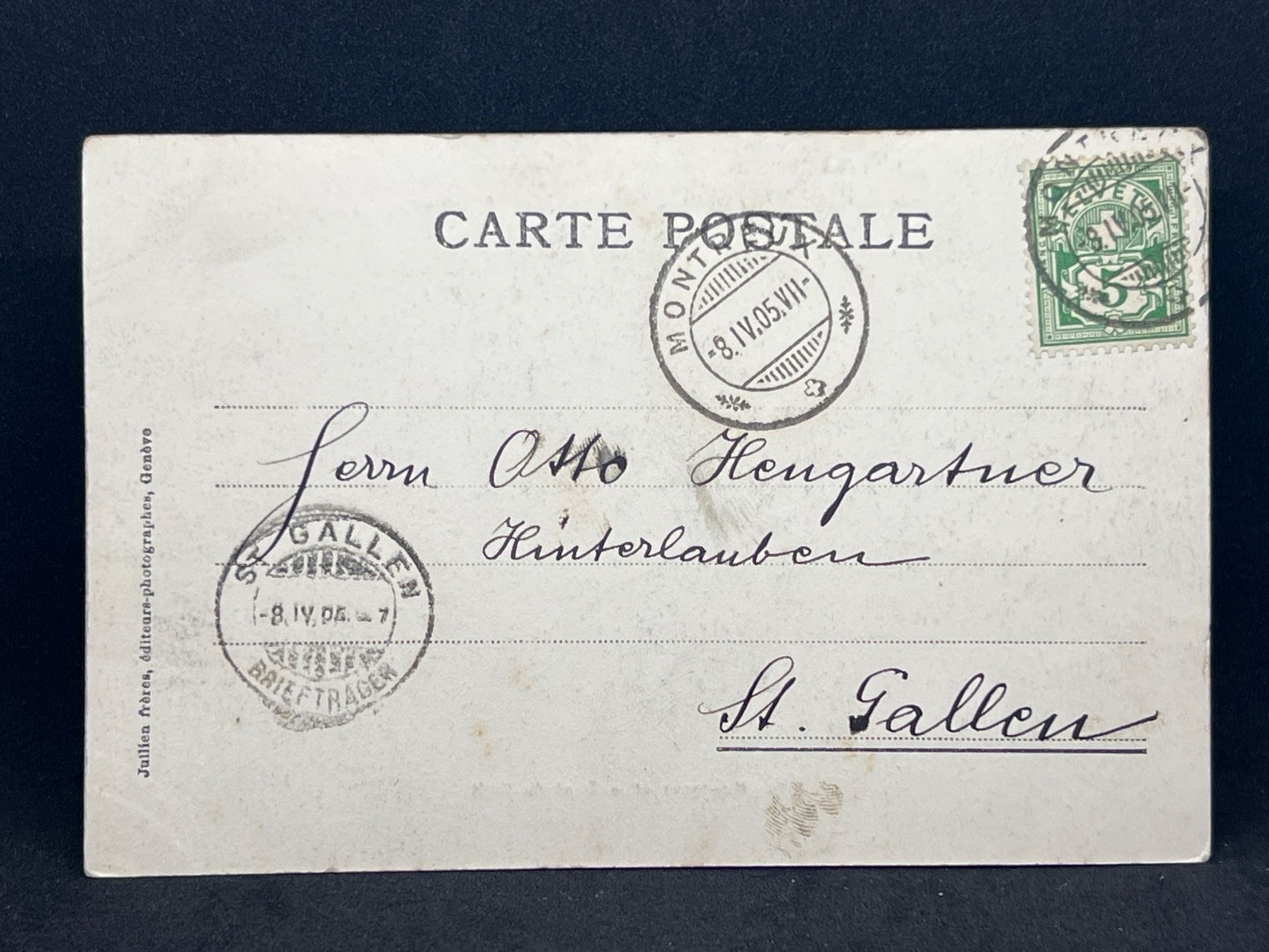 Cartoline postali: Montreux – Usato da Widnau venduto da Brusi9 1