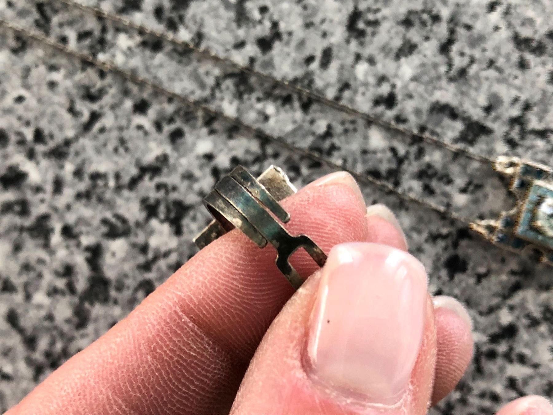 Anelli: VERSPIELTES SILBER DUO MIT BLAUEN STEINE – Usato da Meggen venduto da Meggeni 5