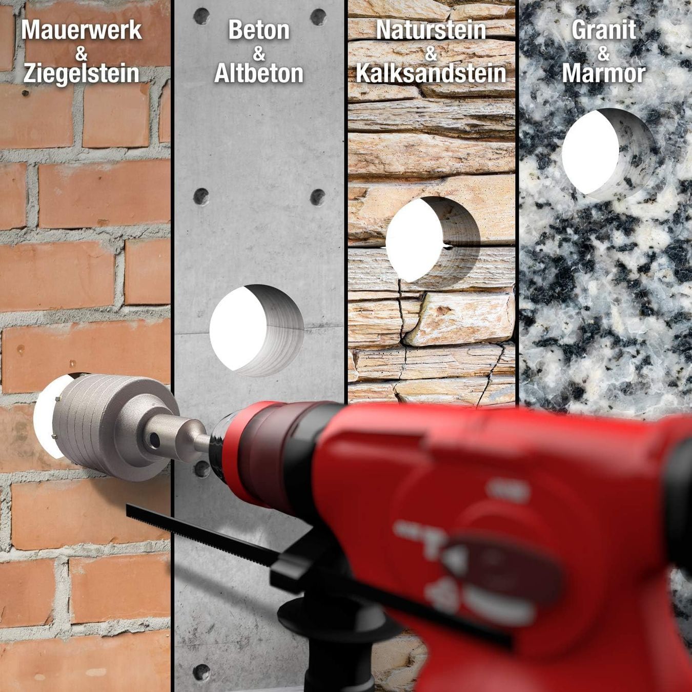 Tutti gli attrezzi: SDS Max Bohrkrone 68mm Beton Steckdose – Nuovo e nell'imballaggio originale da Suhr venduto da SchnapperCH 4