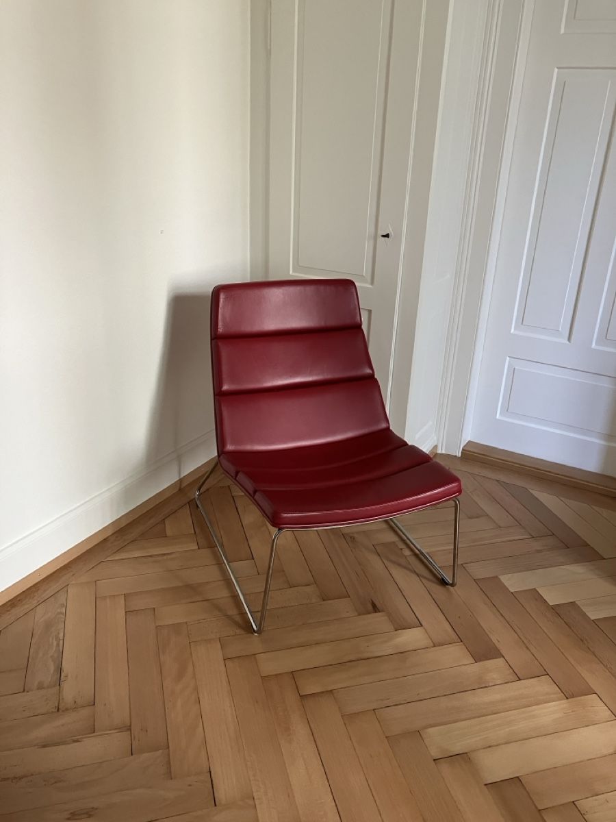 Dietiker Sessel: Dietiker Relounge Sessel Leder Dunkelrot – Gebraucht aus Winterthur von Amigofreestyle 1