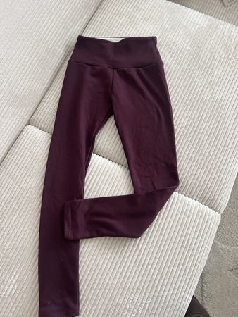 GEFÜTTERTE LEGGINS BORDEAUX XS