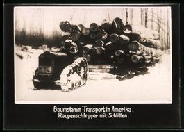 Fotografie Raupenschlepper transportiert