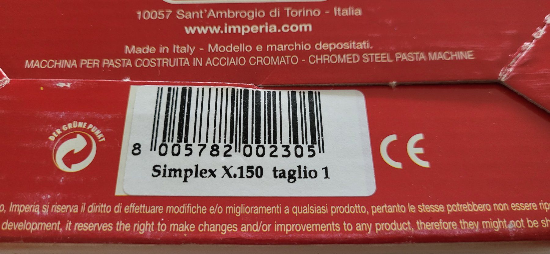 Elettrodomestici da cucina: Simplex Schneidevorrichtung Capelli d'angelo 1,5 mm – Nuovo e nell'imballaggio originale da Figino venduto da mayam63 5