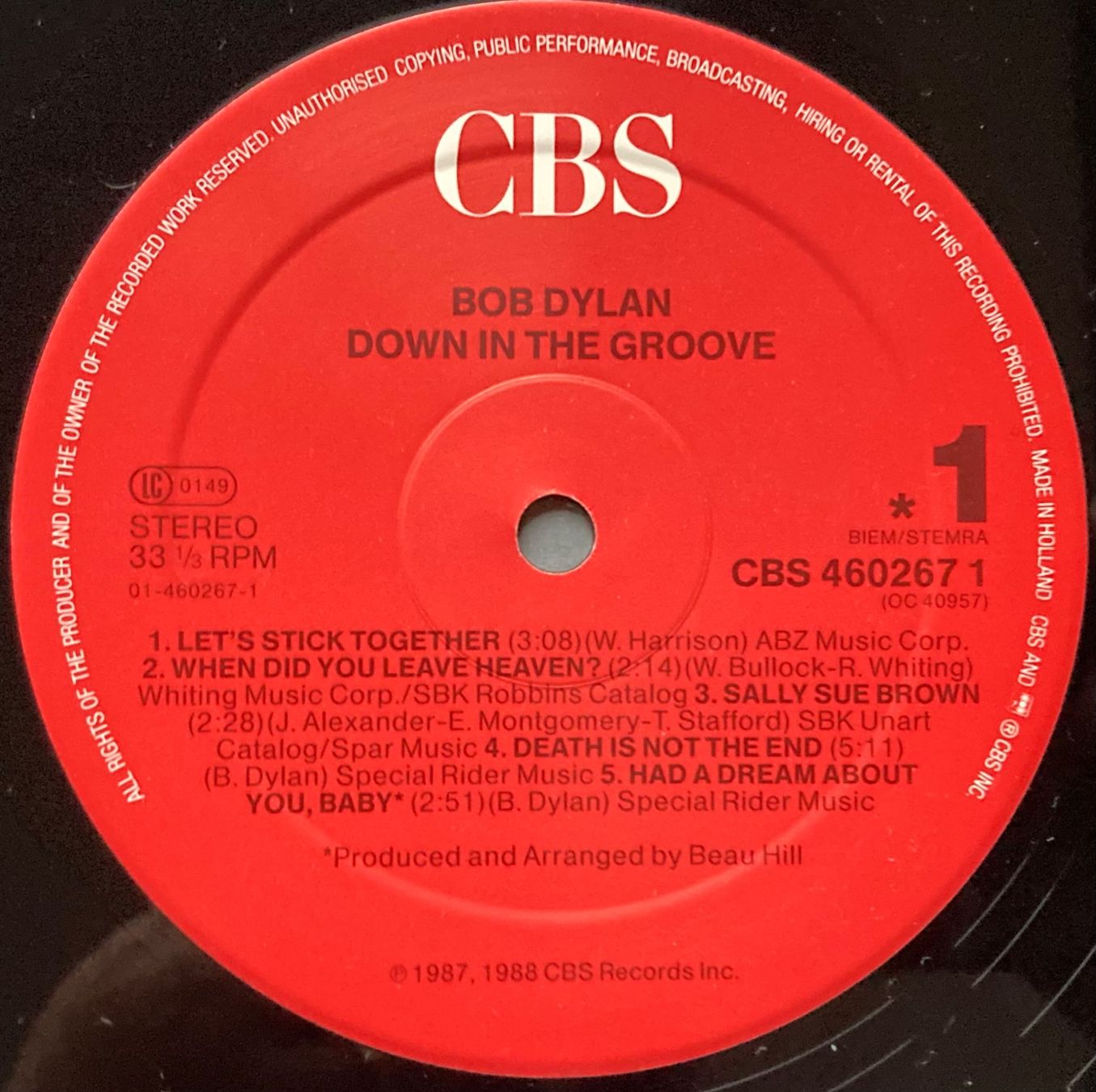 Dischi in vinile: BOB DYLAN - DOWN IN THE GROOVE – Usato da Poliez-Pittet venduto da Newtown-Records 3