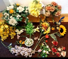 Hübsche Deko-Blumen-Set , vintage ab 1960